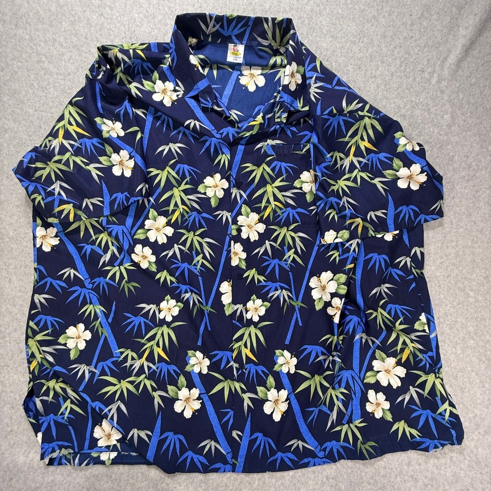 Rima SXM Floral‎ Hawaiian Shirt Bamboo Print Tropical Vacation 3XL